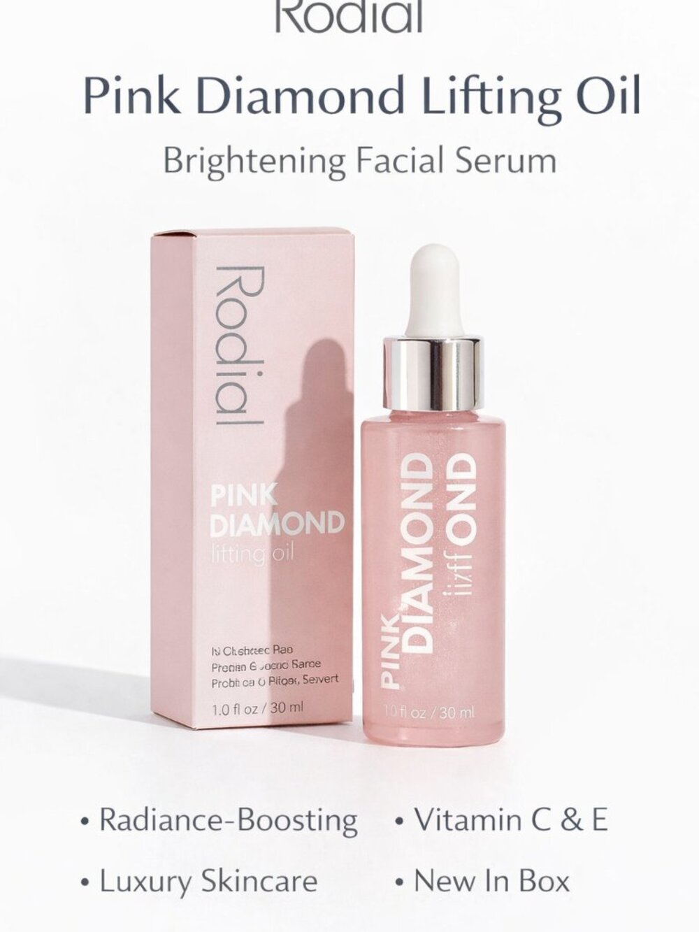 Rodial Pink Diamond Lifting Oil 30ml 1oz Brightening Facial Serum NIB